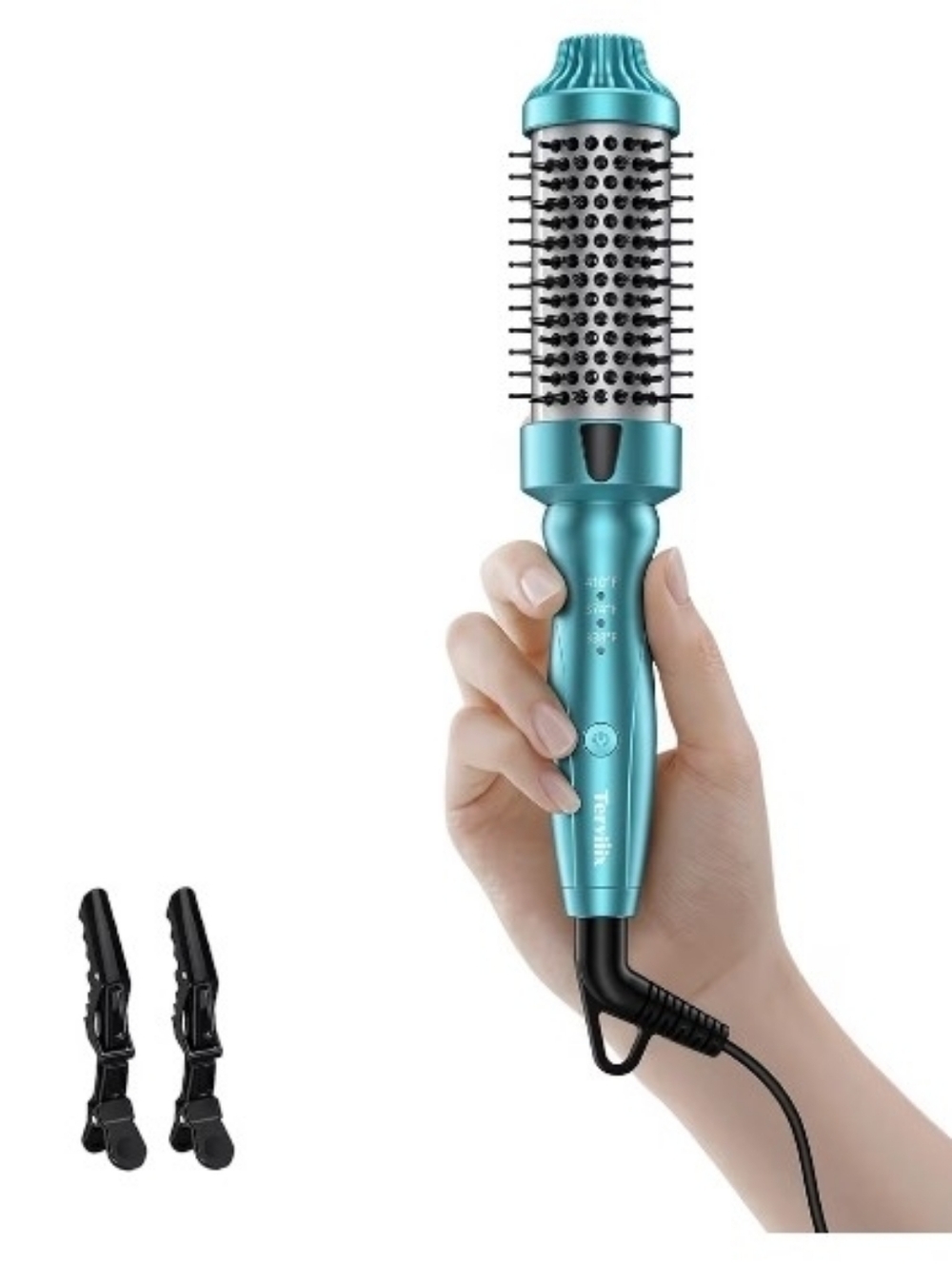 1.5" Thermal Hot Brush Tourmaline Ceramic Ionic Curling Adjustable Temperature